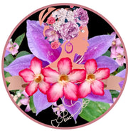 Peace Floral   Black Background                   T-Shirt