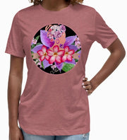 Peace Floral   Black Background                   T-Shirt