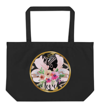 Organic Canvas Love Floral Bag