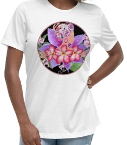 Peace Floral   Black Background                   T-Shirt